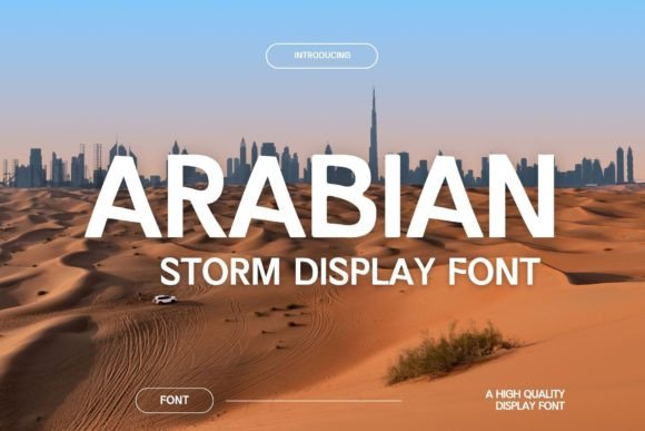 Arabian Storm: Bold Typography for Adventure